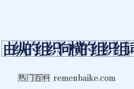 由纵的组织向横的组织组词是什么意思的图片